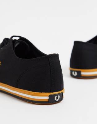 black fred perry plimsolls