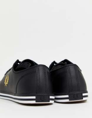 Mens Fred Perry Kingston Leather Sneakers In Tan | Soletrader