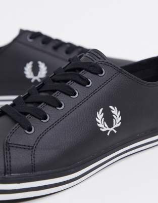 fred perry kingston leather black