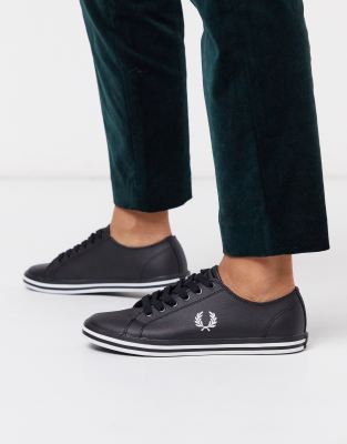 fred perry kingston leather black