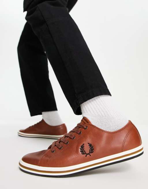 Fred Perry - Kingston - Leren sneakers in bruin , 2 van 4