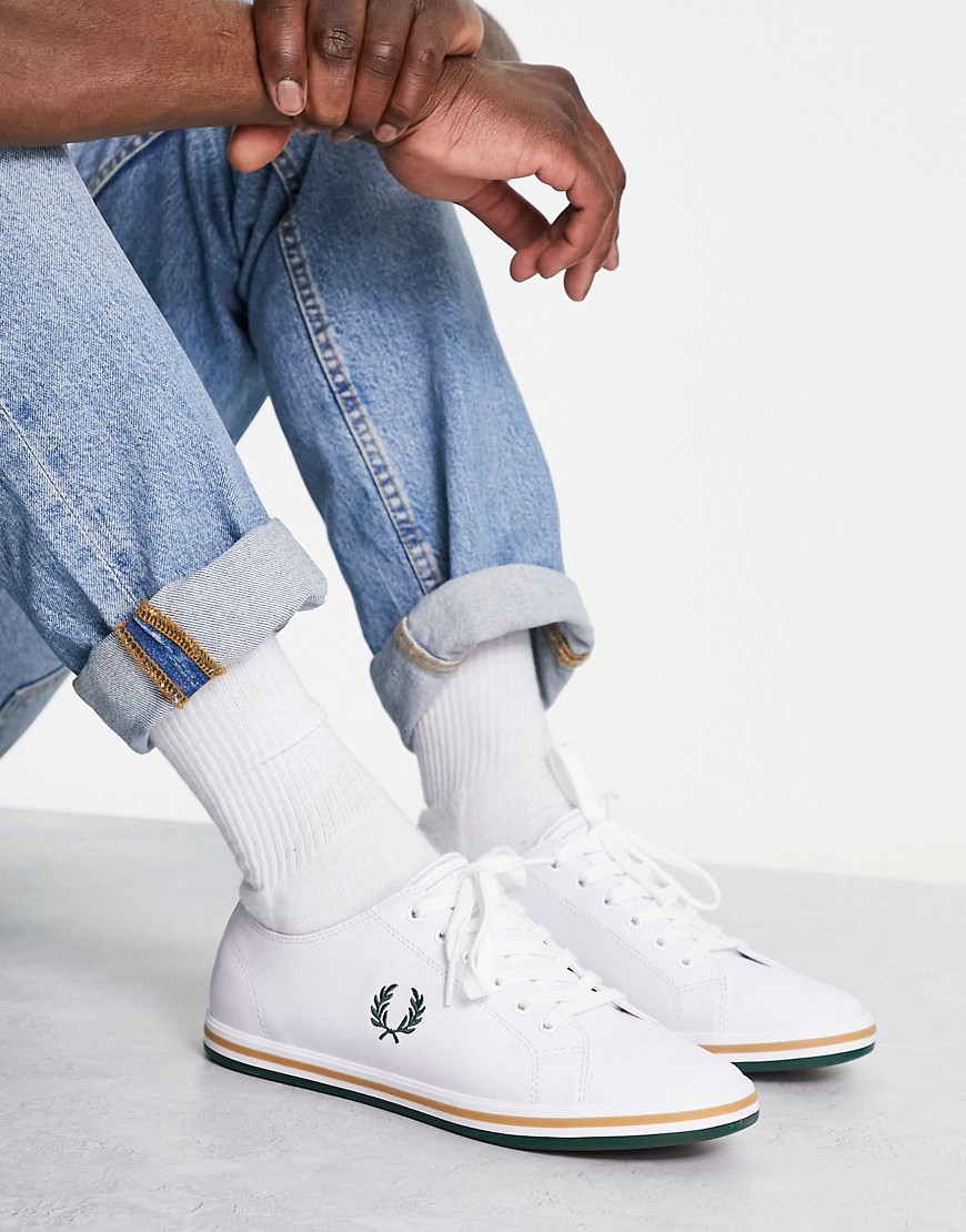 Elektrisch Overgang lont Fred Perry - Kingston leather trainers in white - ASOS NL | StyleSearch