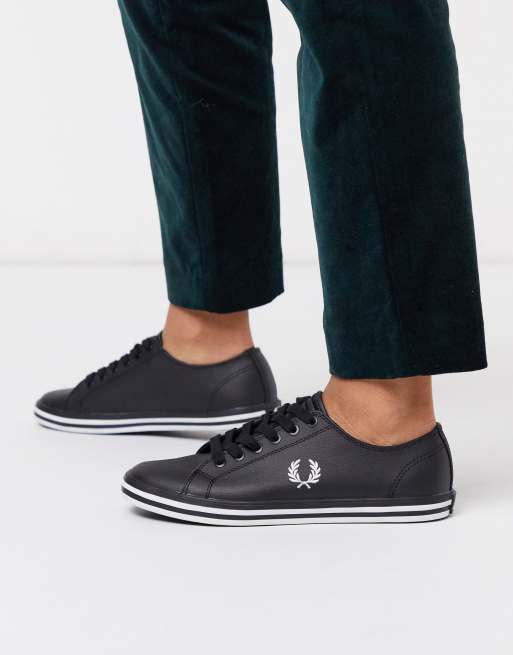 fred perry kingston leather black