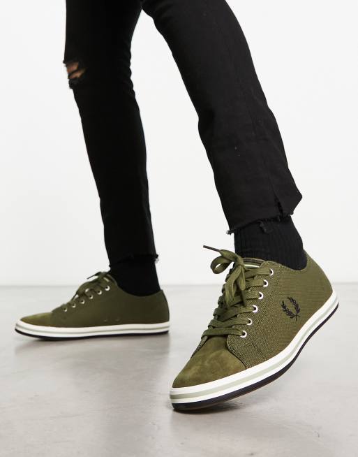 Fred Perry Kingston Sneaker in Uniform Grun