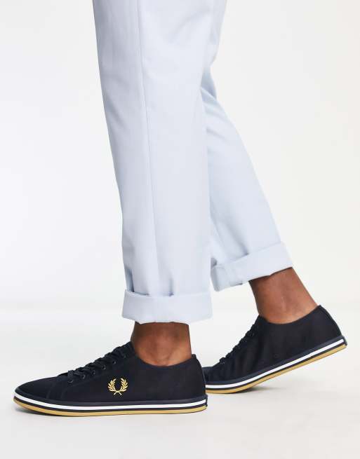 Fred Perry - Kingston - Sneakers van keperstof in marineblauw 