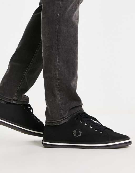 Fred Perry - Kingston - Sorte sneakers i twill
