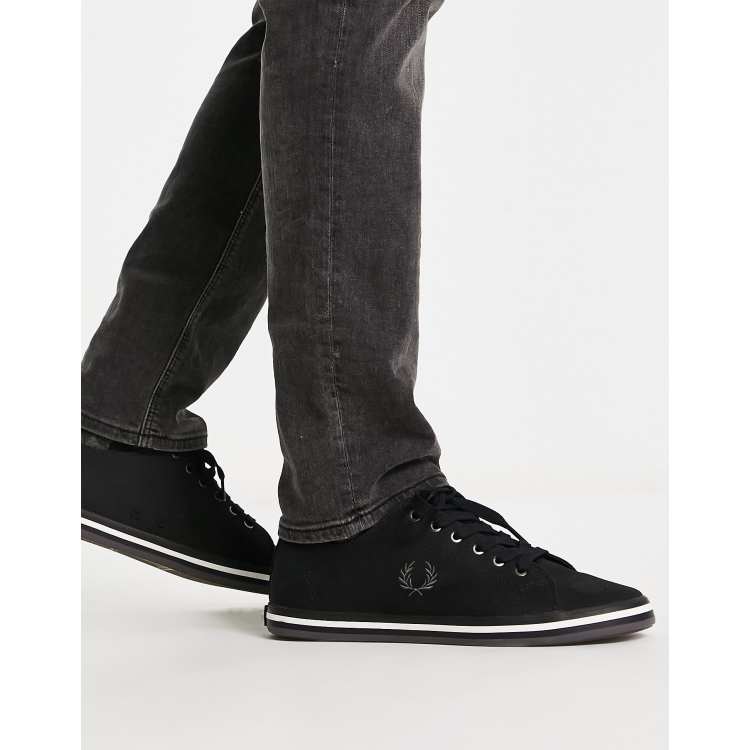 Fred Perry kingston twill sneakers in black | ASOS