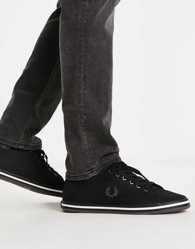 Fred Perry kingston twill sneakers in black