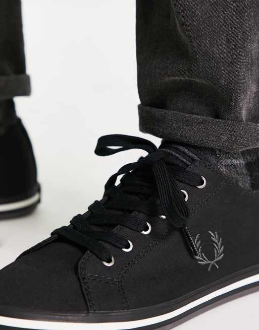 Fred Perry kingston twill sneakers in black | ASOS