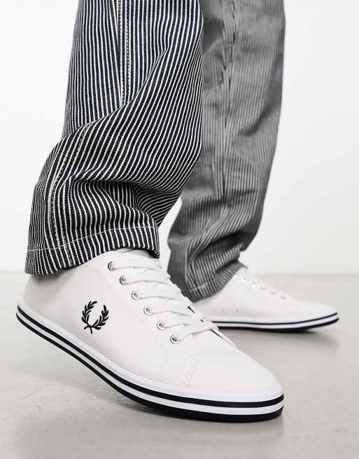 Fred Perry Kingston twill sneakers in white