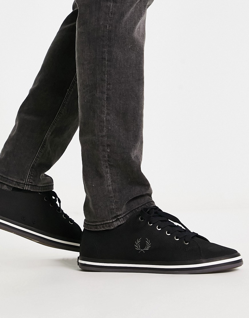 Fred Perry kingston twill trainers in black