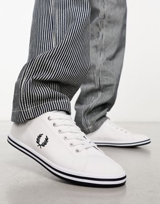 Fred Perry Kingston twill trainers in white