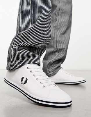 Fred perry kingston on sale white leather trainers