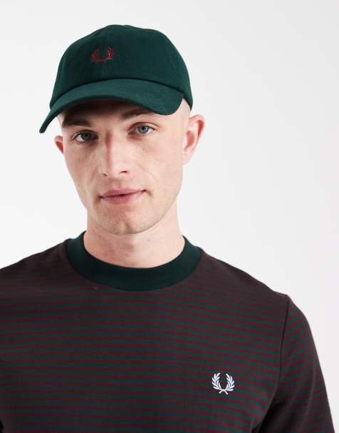 Fred Perry – Klasyczna ciemnozielona czapka z daszkiem z piki z logo - view 1