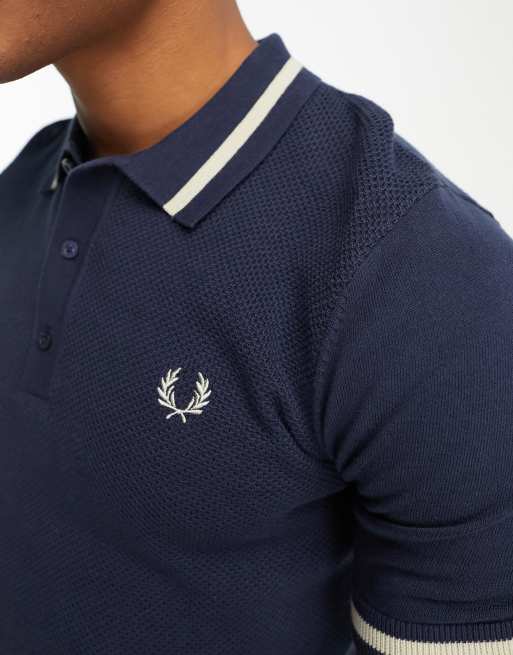 Fred Perry knit polo shirt in gray | ASOS