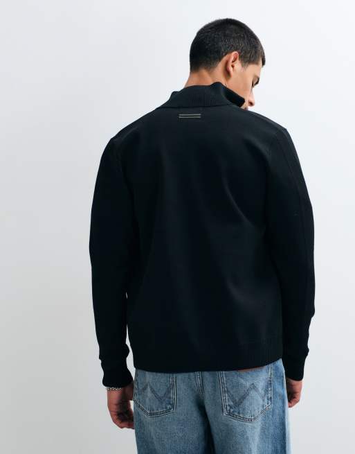 Fred Perry knitted track jacket in black, 4 of 5