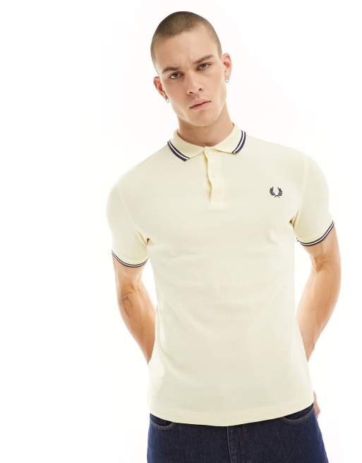 Fred Perry Kremowe polo z podwójnym wykończeniem, 4 z 4