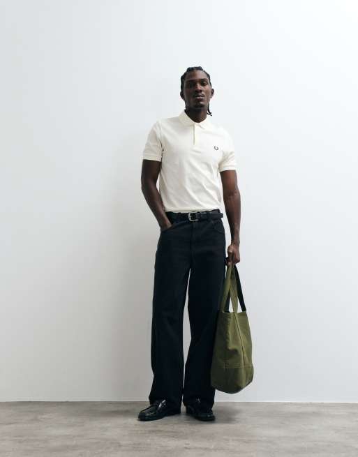 Fred Perry kurzärmeliges Polohemd in Ecru, 3 von 5