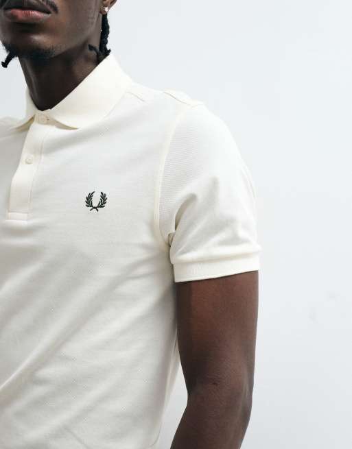 Fred Perry kurzärmeliges Polohemd in Ecru, 4 von 5