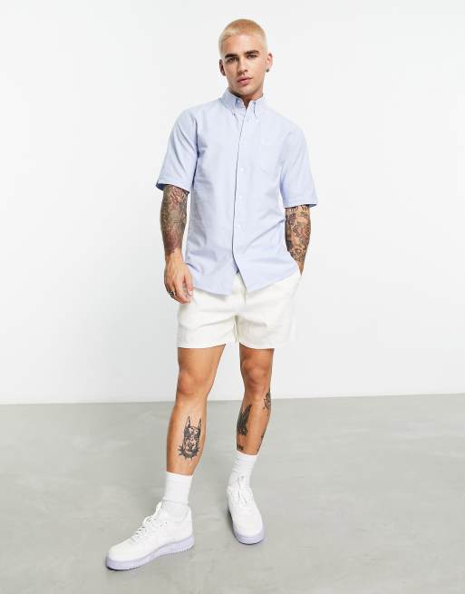 Fred Perry – Kurzärmliges Oxford-Hemd in Hellblau, 4 von 4