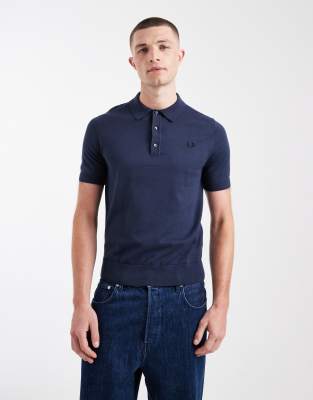 Fred Perry Bleu Baumwoll-Strickpolo - Bild 4