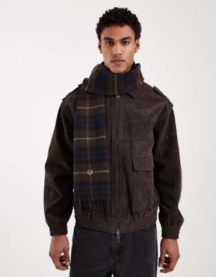 Fred Perry Lambswool Scarf In Brown
