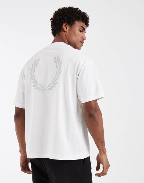 Fred Perry laurel wreath back print graphic t-shirt in white - view 1