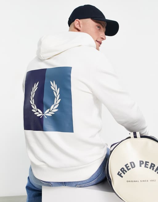 Fred perry white clearance hoodie