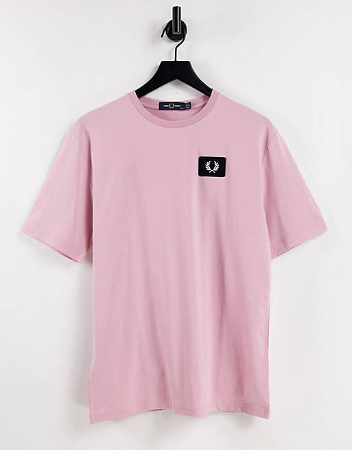 Fred Perry laurel wreath back print t-shirt in pink