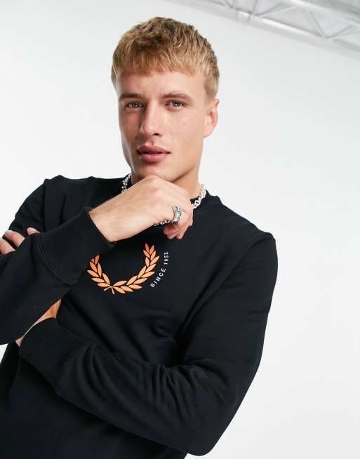 Fred Perry Laurel Wreath Felpa nera ASOS