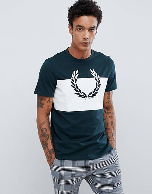 Fred Perry laurel wreath print t-shirt in green | ASOS