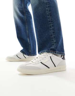 Fred Perry Leather And Suede Sneakers In White