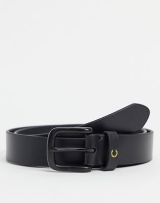 Fred Perry leather belt in black