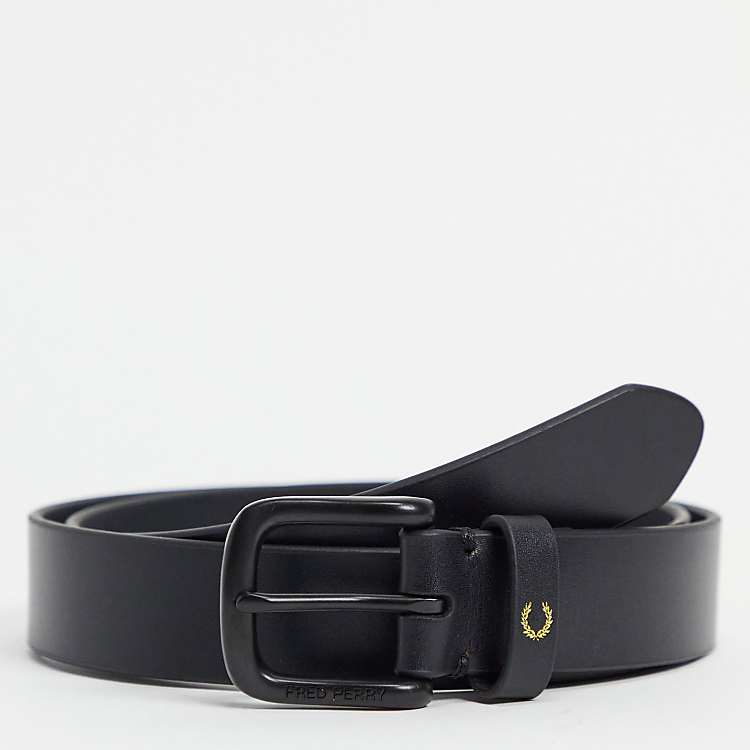 Fred Perry leather belt in black | ASOS Fred Perry leather belt in black | ASOS