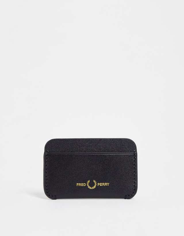 Fred Perry leather card holder in black