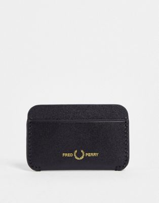 Fred Perry leather cardholder in black