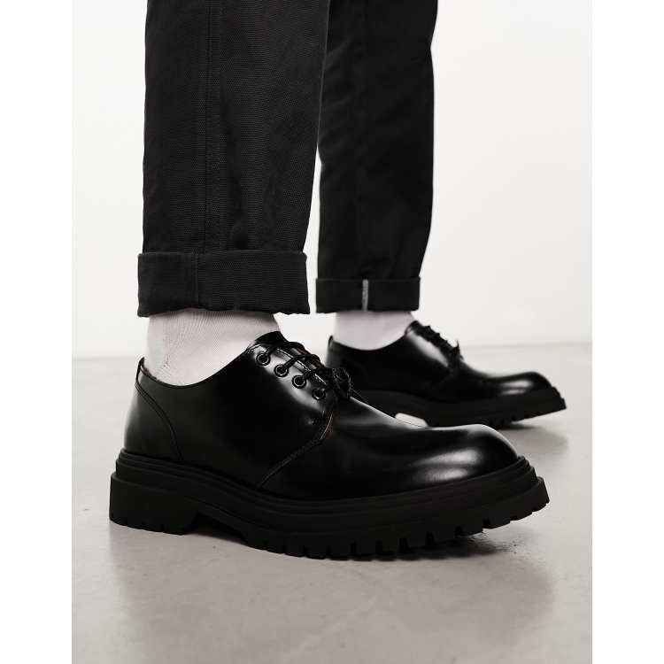 Fred Perry leather derby in black