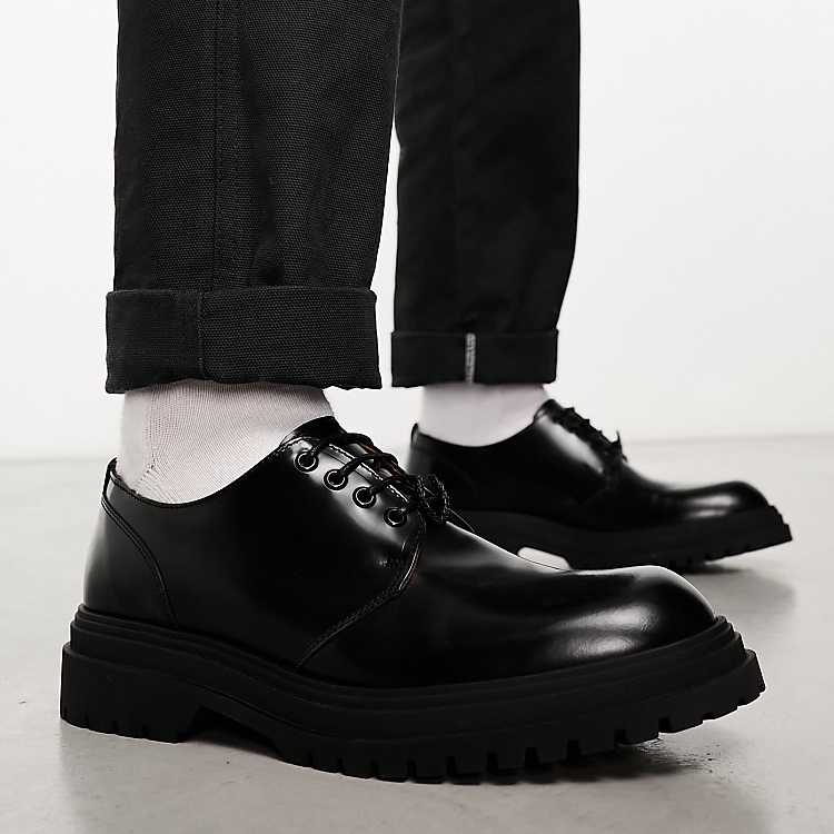 Fred Perry leather derby shoes in black | ASOS Fred Perry leather derby shoes in black | ASOS