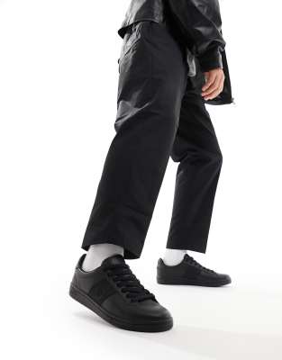 Fred Perry leather logo trainers in black - ASOS Price Checker