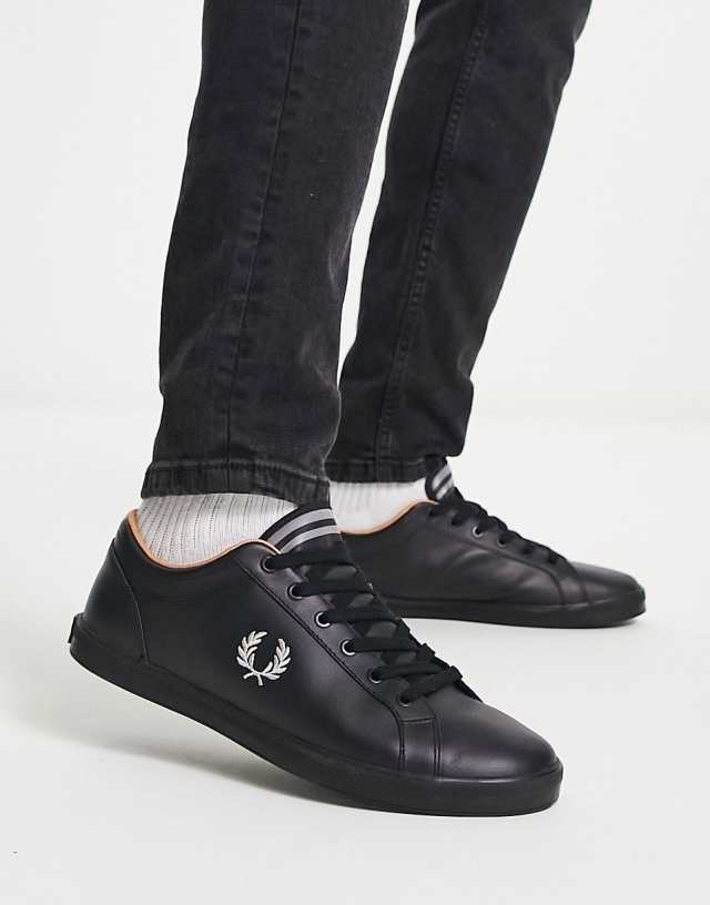 Fred Perry leather sneakers in black