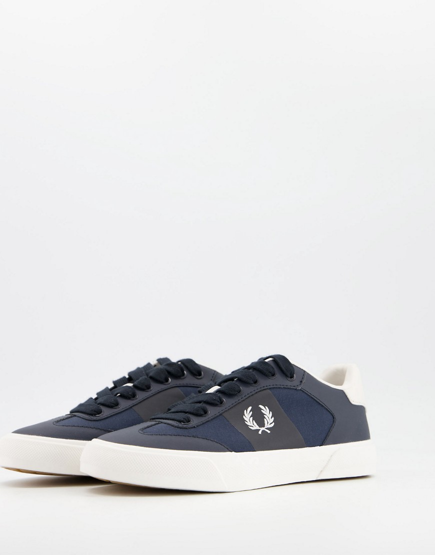 Fred Perry Leather Sneakers In Navy
