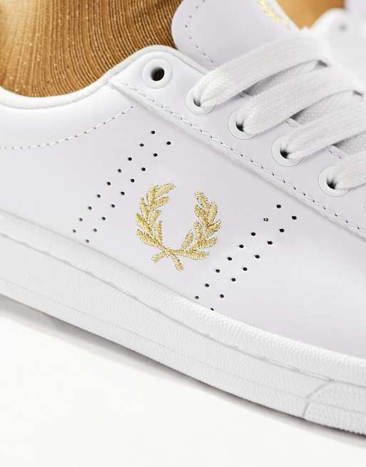 Fred Perry leather sneakers in white , 4 of 5