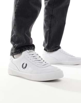 Fred Perry B721 Leather Sneakers In White In White