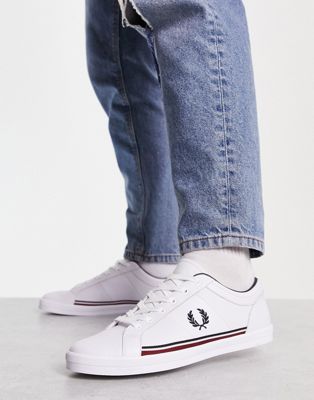Fred Perry leather trainer in white - ASOS Price Checker