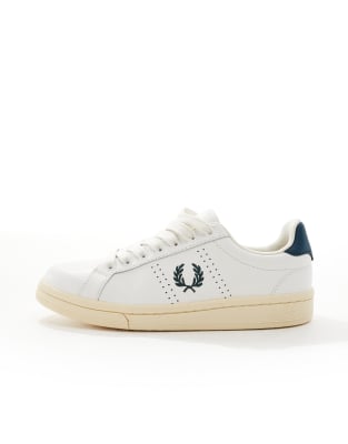 Fred Perry Leather Trainers In Multi