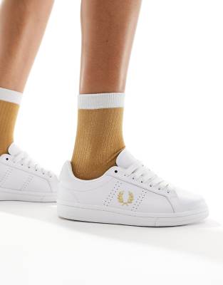 Thumbnail - Fred Perry - Leder-Sneaker in Weiß