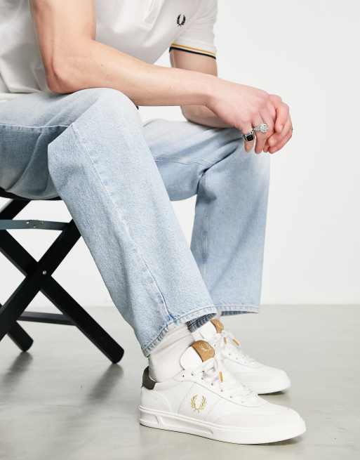 Fred Perry - Leren sneakers in wit