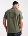 [Fred Perry] Fred Perry light box graphic logo t-shirt with back print in green S GREEN