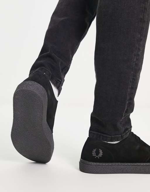 【FRED PERRY】 ★ Linden Suede ★ Black & Green Fred Perry Linden suede shoe in black | ASOS