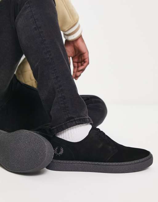 Geslaagd Effectiviteit opzettelijk Fred Perry Linden suede shoe in black | ASOS